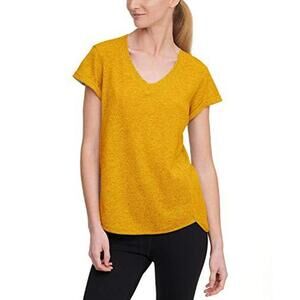 Calvin Klein Womens Rolled-Cuff T-Shirt Size XL